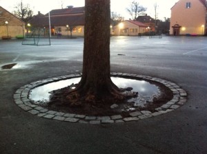 The School yard of Enskede School. Photo: AnnVixen