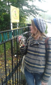Evie with the keys to the Community Croft and the all the other secret gardens of Leith! Photo: AnnVixen