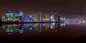 Newcastle upon Tyne by night. Photo: David Thomson