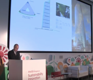 Hans Hassle speaking at the Sustainability Innovation Summit 2013. Picture from Youtube.
