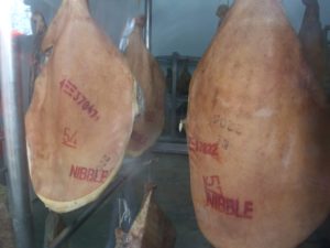 Air-dried ham at Nibble Farm. Photo: AnnVixen
