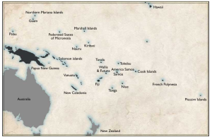 The Pacific Nations of Micronesia according to truepacificdotcom. Hold about 40 million inhabitants incl Australia and NZ and Papua New Guinea.